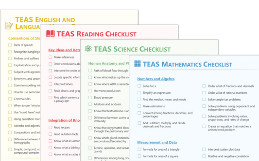 Teas 7 Comprehensive Checklist