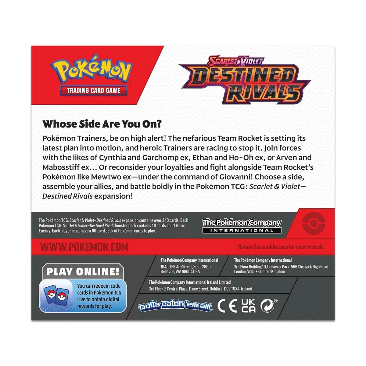 Pokémon TCG: Scarlet & Violet-Destined Rivals Booster Display Box (36 Packs)