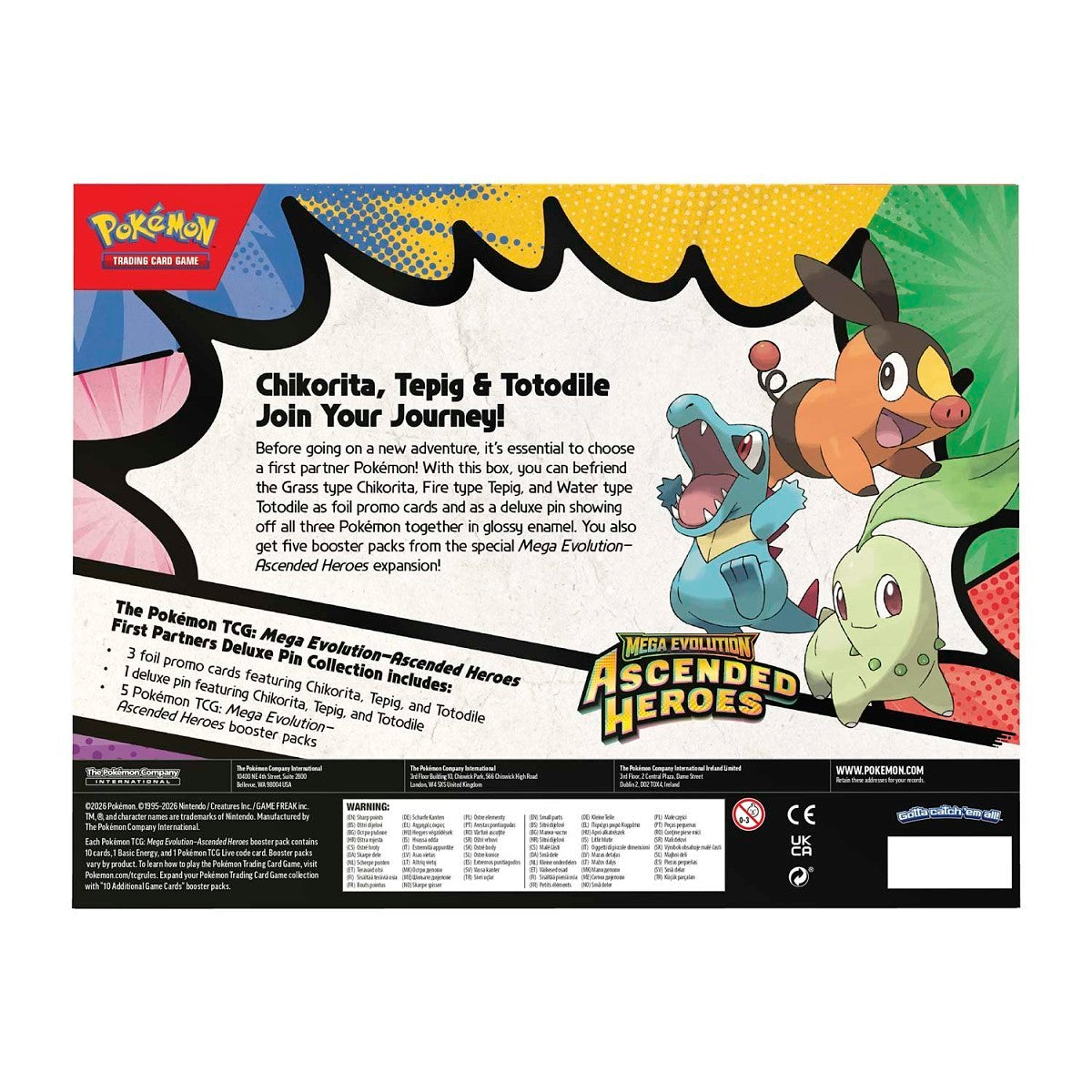 Pokémon TCG: Mega Evolution-Ascended Heroes First Partners Deluxe Pin Collection