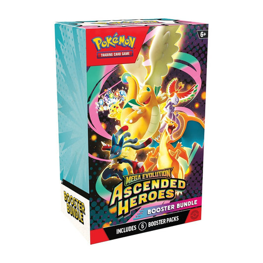 Pokémon TCG: Mega Evolution — Ascended Heroes Booster Bundle (Sealed, 6 Packs)